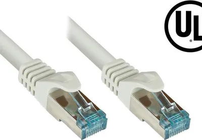 Produktbild von Cat.6A Patchkabel 5m, S/FTP, halogenfrei, Messprotokoll, grau