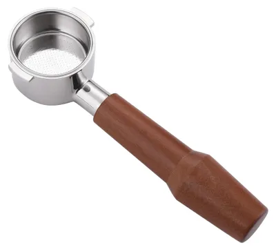 Bodenloser 51 mm Portafilter für Delonghi, mit Holzgriff