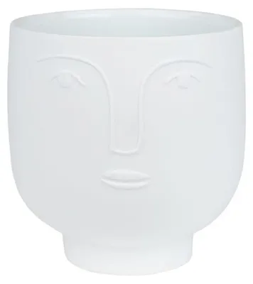 Image de Pot de fleurs en porcelaine naturelle