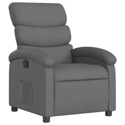 Produktbild von Sessel Dunkelgrau Stoff 70 x 92 x 99,5 cm (B x T x H) mit manueller Liegefunktion
