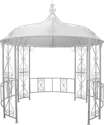 Zdjęcie produktu dla Altana ogrodowa - Metal - 300 x 290 cm - Biały - TILCARA