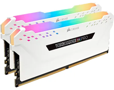 Obrázek produktu pro Corsair Vengeance RGB Pro CMW32GX4M2A2666C16W, 32 GB, 2 x 16 GB, DDR4, 2666 MHz, 288-pin DIMM