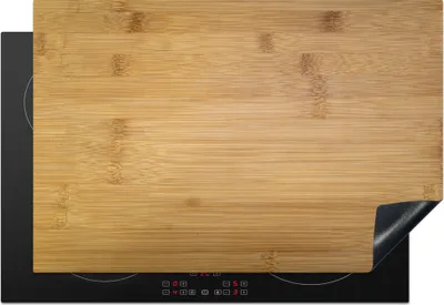 Produktbild von KitchenYeah© Herdabdeckplatte Die Holzstruktur eines Küchenschneidebretts , 78x52cm, Küche Deko, Glaskeramikkochfeld Herdabdeckung, Abdeckplatte fùr Kochfeld