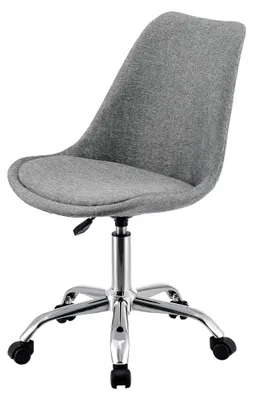 Produktbild von Höhenverstellbarer Bürostuhl Atherton, Stoffbezug, Drehstuhl, Computerstuhl, 83-93x48x55 cm, Hellgrau