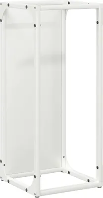 Produktbild von vidaXL Brennholzregal Weiß 25x25x60 cm Kaltgewalzter Stahl
