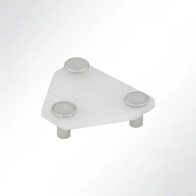 Produktbild von Lysel Gegenplatten Kunststoff für Doppelrolle, (BxL) 39x33mm in weiß (10 Stück)