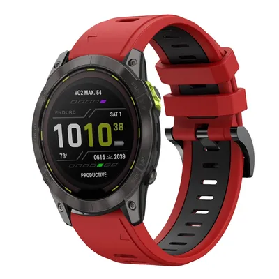 Obrázek produktu pro Pro Garmin Enduro 3 Dvoubarevný sportovní silikonový řemínek 26 mm Red / Black