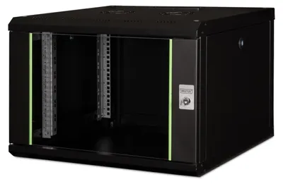 Produktbild von Netzwerkschrank Patchschrank Serverschrank - 19 Zoll - 7 HE - Schwarz - 600 x 600 mm - Tragkraft 100 kg