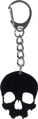 Produktbild von Totenkopf Schlüsselanhänger Miniblings Acrylglas schwarz Schädel Gothic Halloween