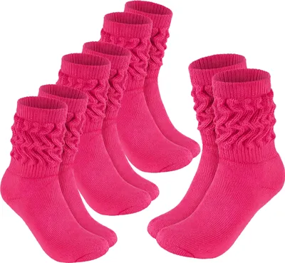 Immagine prodotto di BRUBAKER Slouch - calze da donna per fitness, yoga e allenamento - calze sportive da donna, rosa, taglia 39-42, 4 paia