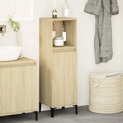 Produktbild von ZMH Badschrank Sonoma-Eiche 30x30x100 cm Holzwerkstoff
