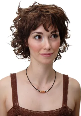 Produktbild von WIG ME UP Perücke kurz wild Locken braun YZF-41008-8