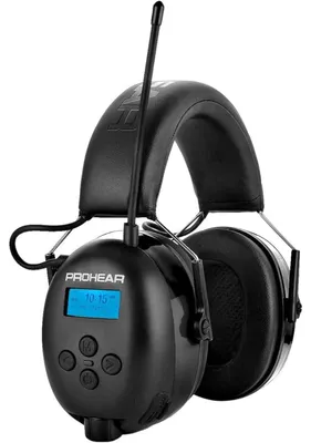 Productafbeelding van Gehoorbescherming met DAB+/Bluetooth/FM-radio, geluidsreductie van 31 dB, zwart