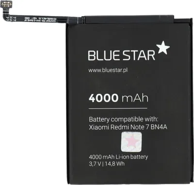 Obrázek produktu pro Náhradní baterie kompatibilní s Xiaomi Redmi Note 7 (BN4A) 4000mAh Li-lon výměnná baterie Accu