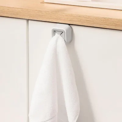 Produktbild von Badezimmer Handtuch Stecker Punch Free Vielseitig Starke Last tragende Wand montiert Handtuchhalter Push Haken für Küche