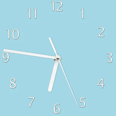 Produktbild von Wallario Design Wanduhr Pastellblau aus Echtglas, Größe 20 x 20 cm