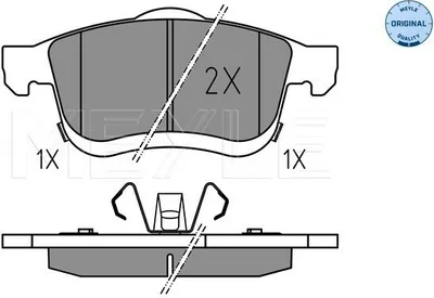Produktbild von MEYLE 025 259 0621 Bremsbeläge Vorne für FIAT 500L (351, 352)