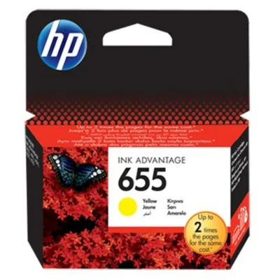 Produktbild von HP 655 Gelb Original Ink Advantage Druckerpatrone, Standardertrag, Gelb, Tinte auf Farbstoffbasis, 1 Stück(e), 600 Seiten