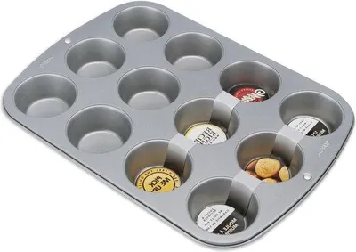 Image de Moule à muffins antiadhésif pour 12 cavités