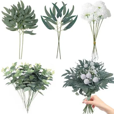 Immagine prodotto di Decorazioni decorative in eucalipto, 24 pezzi, verde
