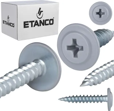 Immagine prodotto di ETANCO GM-S viti autofilettanti per lamiera a testa piatta RAL 7040 grigio finestra 4,2 x 50 mm 250 pz.
