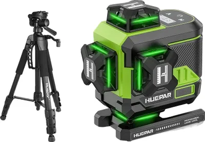 Image de Huepar Laser Level, faisceau vert 4x360°, fonction télécommande ,SET-3