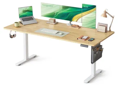 Obrázok produktu pre Elektricky nastaviteľný výškovo pracovný stôl | Zlatý dub | 80x180x72-120 cm