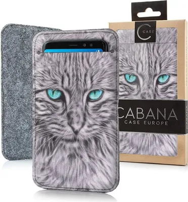 Obrázok produktu pre Univerzálne vreckové puzdro na mobilný telefón Slim Pocket ochranný kryt 10x17cm Puzdro s motívom mačky