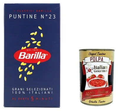 Produktbild von 5x Pasta Puntine Nr. 23, 100% italienisch Nudeln 500 g pack + Italian Gourmet polpa 400g