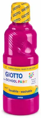 Image de GIOTTO Schoolpaint, peinture à la détrempe prête à l'emploi, 1000 ml - magenta
