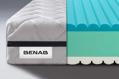 Produktbild von Visco-Matratze Benab King SeniorComfort 23 Visco Matratze 140 x 200 cm H3 / H4 hart 23 cm hohe Visco-Matratzen, Algua Spirulina, BIO Schaum, Visco, HR, 7 Zonen, Profilierung, Partnermatratze