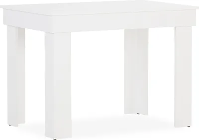 Image de Table à Manager 90x60 cm Table Salle a Manger Table de Cuisine en Bois Blanc Table de Salon Salle de Séjour