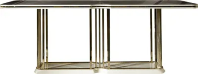 Produktbild von Esstisch Braun Luxus Tische Esszimmer Tisch Metall Elegantes Stil Modern Neu