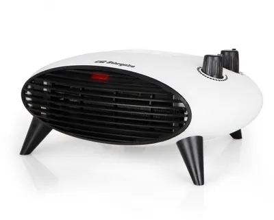 Productafbeelding van Orbegozo FH 5034, elektrische ruimteverwarmer, voor binnen gebruik, geschikt voor tafel/bank, hal, tafel, zwart, wit, met draaiknop, 2000 W