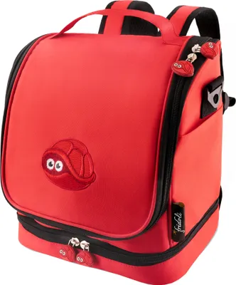 Produktbild von fridoli Kinderrucksack | Toniebox Tasche | rot | Akku Aufladen in der Tasche | bis zu 20 Toniefiguren | Das gesamte Zubehör aufgeräumt | Tonie Tasche