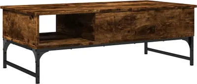 Produktbild von vidaXL Couchtisch Räuchereiche 100x50x35 cm Holzwerkstoff und Metall