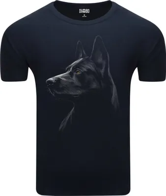 Produktbild von Diarbo Herren T-Shirt mit Tierliebhaber Druck Deutscher Schäferhund Dunkelblau Gr.L