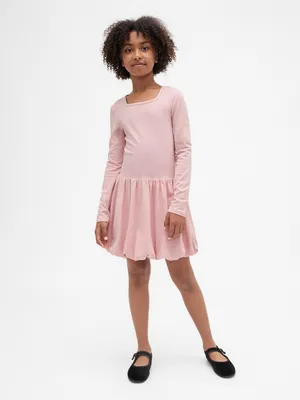 Produktbild von GAP Mädchen Kleid S, klassischer Schnitt, aus dehnbarem Baumwolljersey mit Ballon-Saum