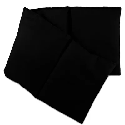 Produktbild von 4-Kammer Rapssamenkissen 20x60cm groß - schwarz - Wärmekissen & Kältekissen - Körnerkissen mit Rapssamen