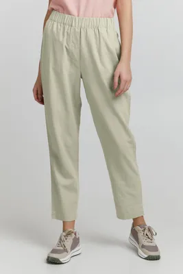 Produktbild von OXMO OXAlfa Damen Leinenhose Hose Stoffhose mit elastischem Bund Regular Fit