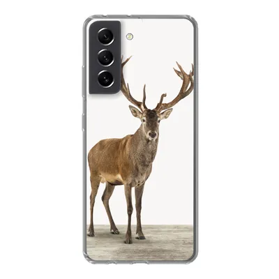 Produktbild von MuchoWow® Handyhülle Schutzhülle Hülle für Samsung Galaxy S21 FE Hirsche - Tiere - Geweih - Kinder - Mädchen - Jungen Silikon Softcase Handy Hülle - Mobiltelefonhülle