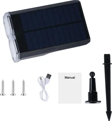 Image de Lot de 2 projecteurs solaires d'extérieur avec 18 LED – IP65 étanche, 4 modes, éclairage blanc chaud et blanc froid, nombreuses options de montage