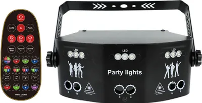 Zdjęcie produktu dla 15-oczkowy projektor laserowy LED DMX RGB z efektem stroboskopowym na imprezę i dyskotekę dla DJ-ów