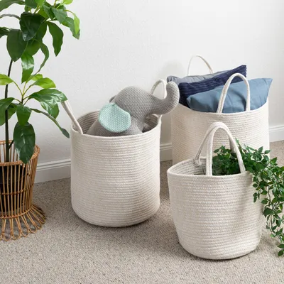 Produktbild von Steffensmeier Tasche Bali | Stauraum | Korb | Wolle | Creme | 28x28 cm
