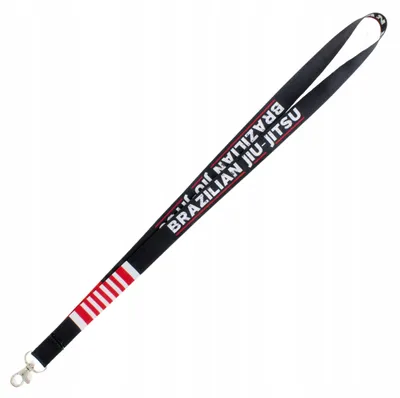 Produktbild von Beltor Lanyard mit Karabiner für Schlüssel – BJJ Gürtel Anhänger Schwarz