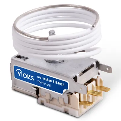 Produktbild von Thermostat passend wie Liebherr 6151086 Kühlthermostat 900mm Kapillarrohr für Kühlschrank