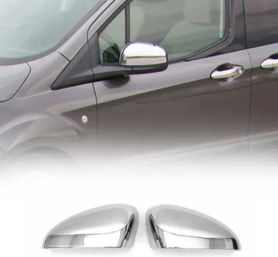 Image de 2014-2018 Ford Transit/Tourneo Courier PRE-FL Coques de Rétroviseurs ABS Argent