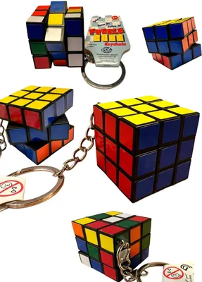 Produktbild von Schlüsselanhänger Mini Anhänger Geschenk Cartoon Schlüsselanhänger Silikon Schlüsselanhänger für Handyhülle Charme Rucksack Geschenk Spiel Zauberwürfel Rubiks Cube Würfel 3 cm