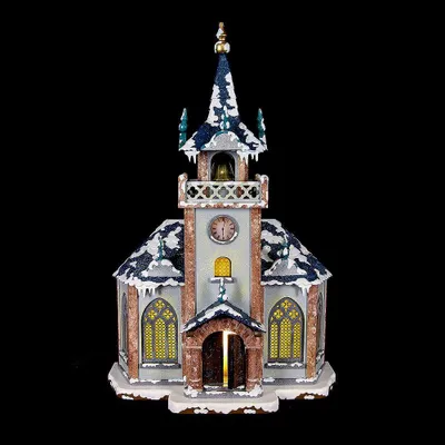 Produktbild von Winterhaus Kirche (31cm) von Hubrig Volkskunst