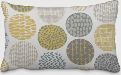 Produktbild von SCHÖNER LEBEN. Kissenhülle creme Kreise in grau braun 30x50cm